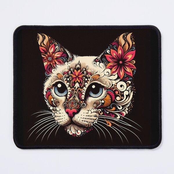 Item preview, Whimsical Balinese Cat Art designed and sold by BastKittyStore.