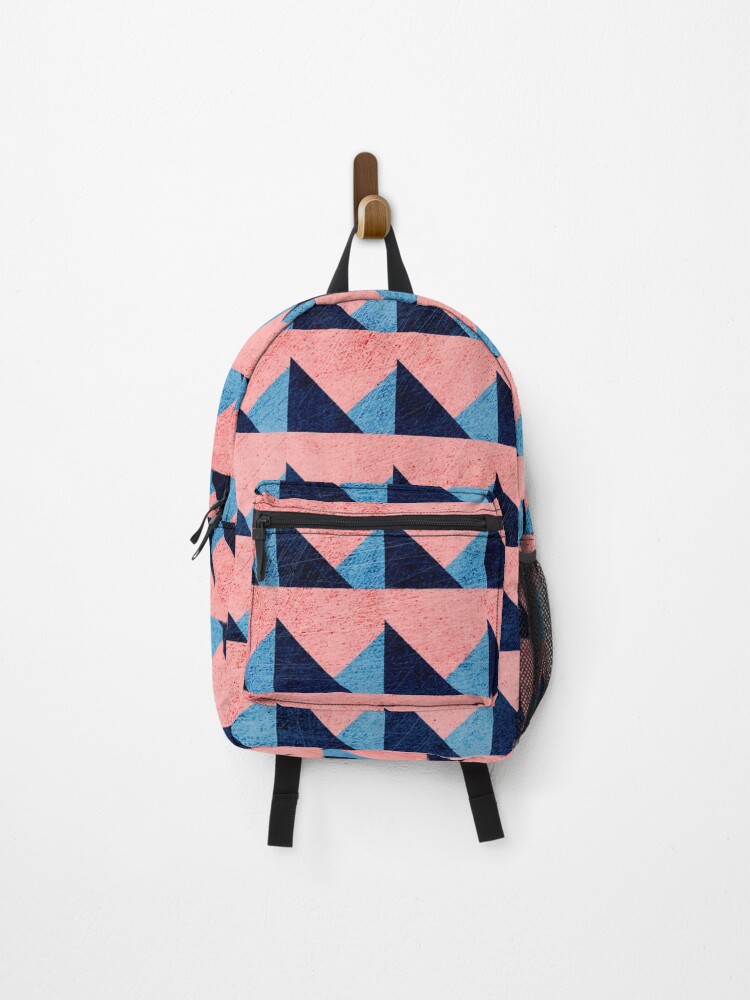 Thumbnail 1 of 3, Backpack, Metallic Abstract Pyramid Pattern designed and sold by Diana377.