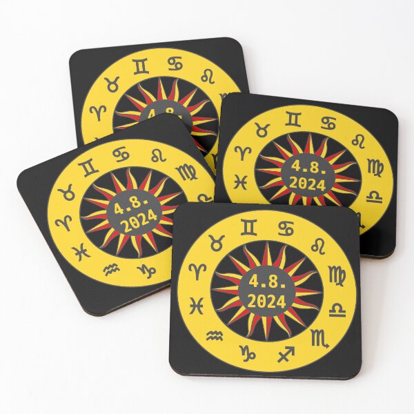 Item preview, Solar Eclipse April 2024 12 Zodiac Signs Circular Design designed and sold by ramiro.