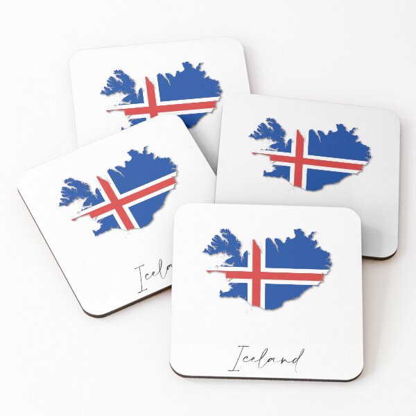 Item preview, Iceland Country Map and Flag Reykjavik Europe designed and sold by dk-design85.