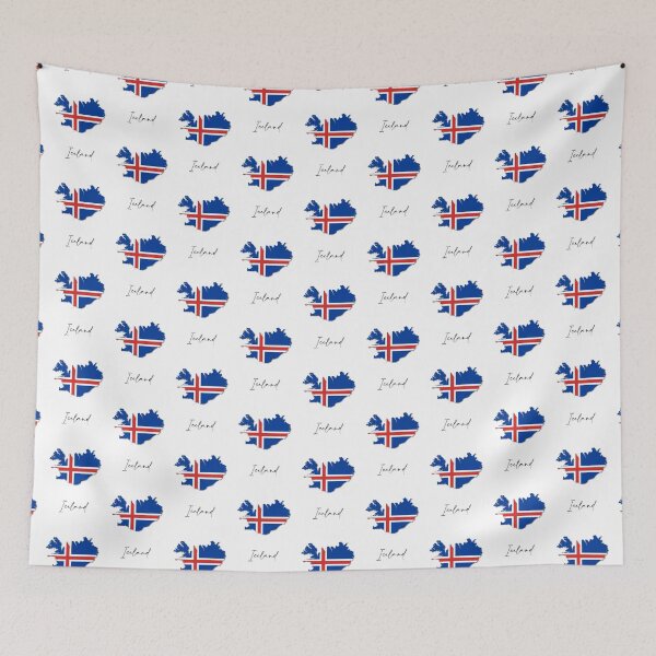 Item preview, Iceland Country Map and Flag Reykjavik Europe designed and sold by dk-design85.