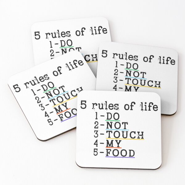 Item preview, Five Rules Of Life, Funny Quotes, Friends, Quotes About Food, Food Quotes, BFF, Life, Rules, designed and sold by Henrylizarraga.