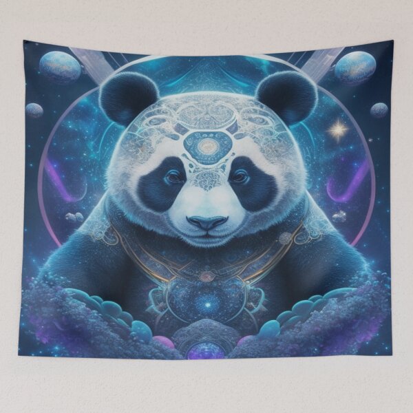Item preview, stary night panda bear in space  designed and sold by dimaxstore.