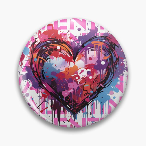 Item preview, Graffiti Heart Valentine - Pink and Purple designed and sold by ekclothings.