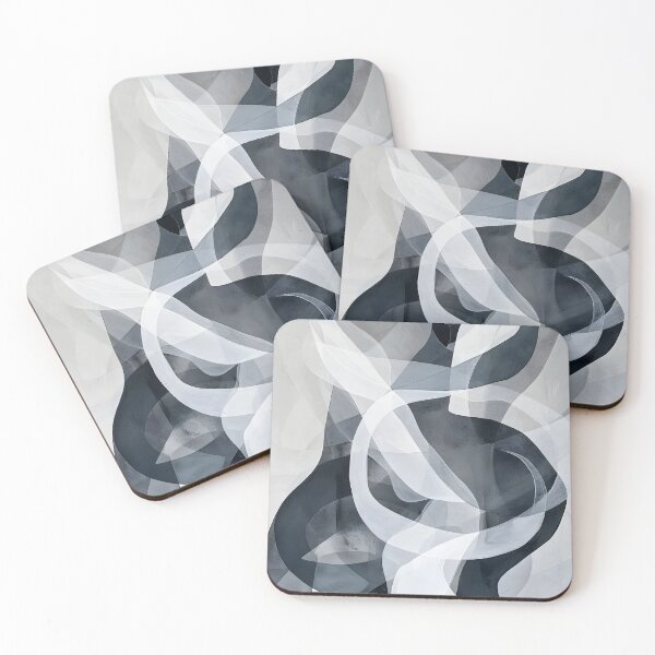 Item preview, Whisper of Elegance in Grayscale designed and sold by GodoAbstractArt.