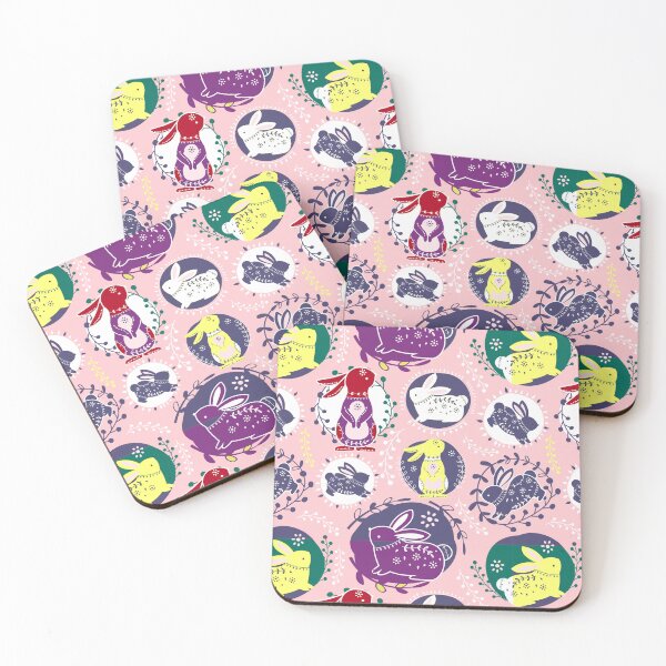 Item preview, Pattern of cute and colorful bunnies designed and sold by Blue-Fall.