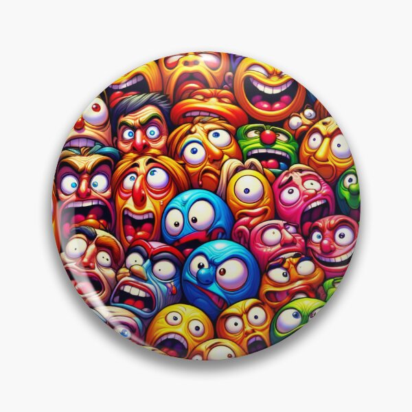 Item preview, Facial Frenzy: A Cavalcade of Colourful Cartoon Emotions designed and sold by ArtComixHaven.