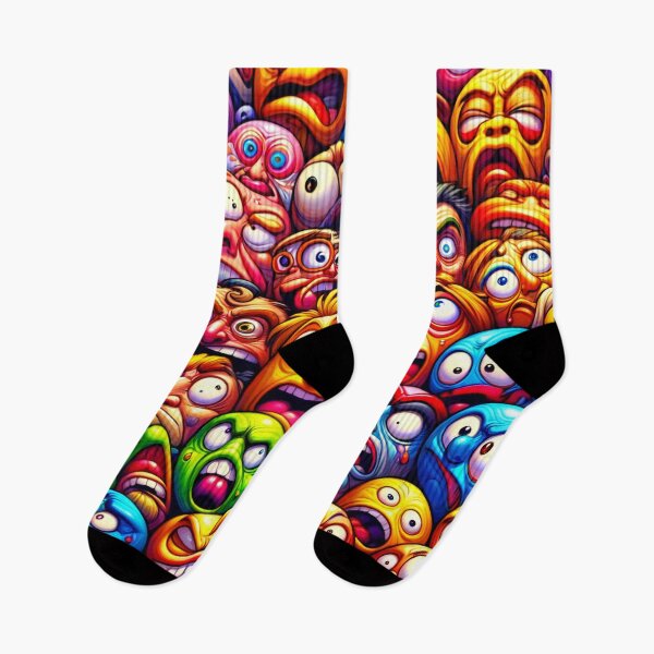 Item preview, Facial Frenzy: A Cavalcade of Colourful Cartoon Emotions designed and sold by ArtComixHaven.