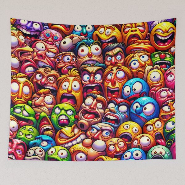 Item preview, Facial Frenzy: A Cavalcade of Colourful Cartoon Emotions designed and sold by ArtComixHaven.