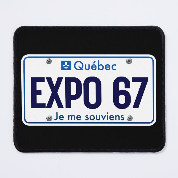 Item preview, EXPO 67 Je Me Souviens Montreal Quebec 1967 License Plate designed and sold by Quebec-Shop.