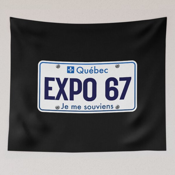 Item preview, EXPO 67 Je Me Souviens Montreal Quebec 1967 License Plate designed and sold by Quebec-Shop.