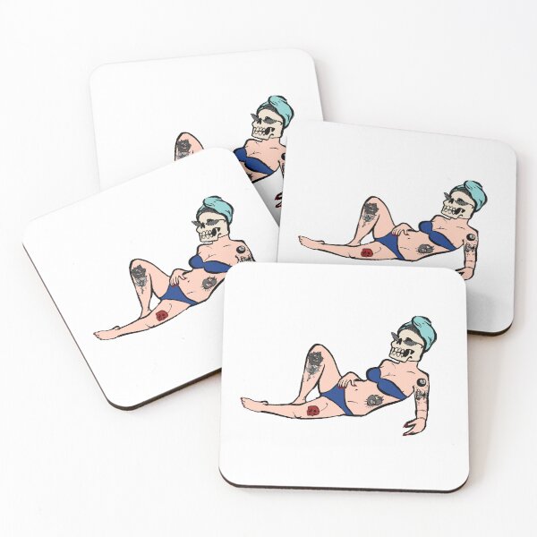 Item preview, maraschino babe (blue bikini) designed and sold by maraschino  skull.