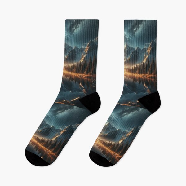 Item preview, Moonlight Glow over Mountain Lake designed and sold by Lyavalio.