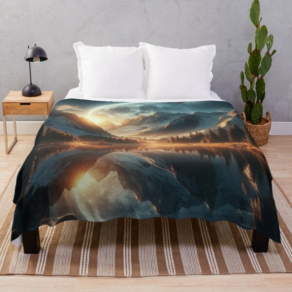 Item preview, Moonlight Glow over Mountain Lake designed and sold by Lyavalio.