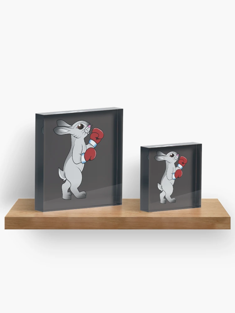 Thumbnail 3 of 5, Acrylic Block, Boxer Bunny designed and sold by Rabbid--Rabbit.