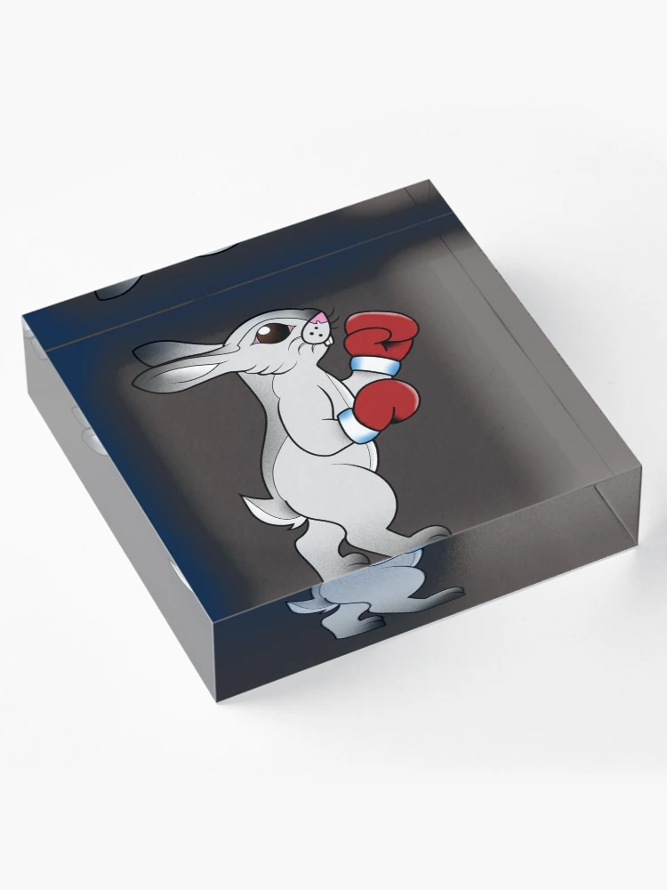 Thumbnail 4 of 5, Acrylic Block, Boxer Bunny designed and sold by Rabbid--Rabbit.