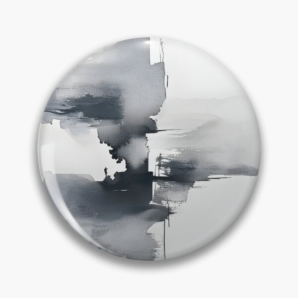 Item preview, Cerulean Echoes in Grayscale designed and sold by GodoAbstractArt.