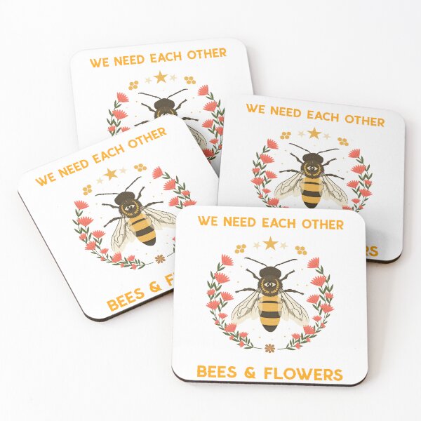 Item preview, We need each other, bees and flowers. designed and sold by FarmChickChux.
