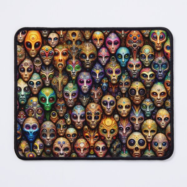 Item preview, Extraterrestrial Visage: A Mosaic of Alien Expressions designed and sold by ArtComixHaven.