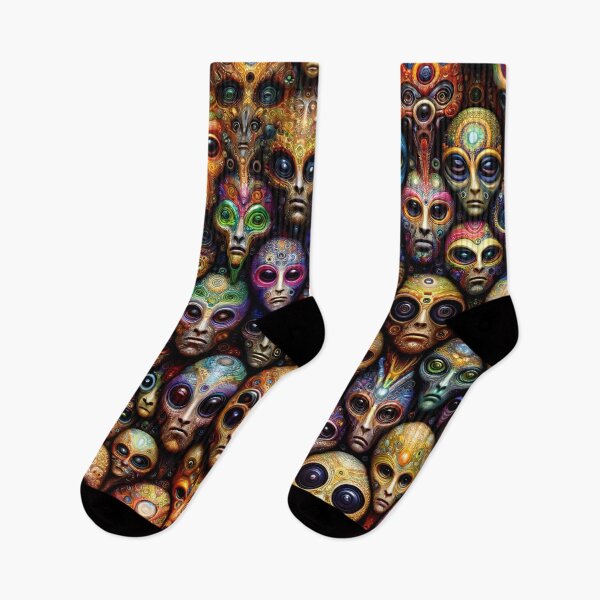 Item preview, Extraterrestrial Visage: A Mosaic of Alien Expressions designed and sold by ArtComixHaven.