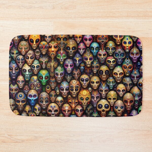 Item preview, Extraterrestrial Visage: A Mosaic of Alien Expressions designed and sold by ArtComixHaven.
