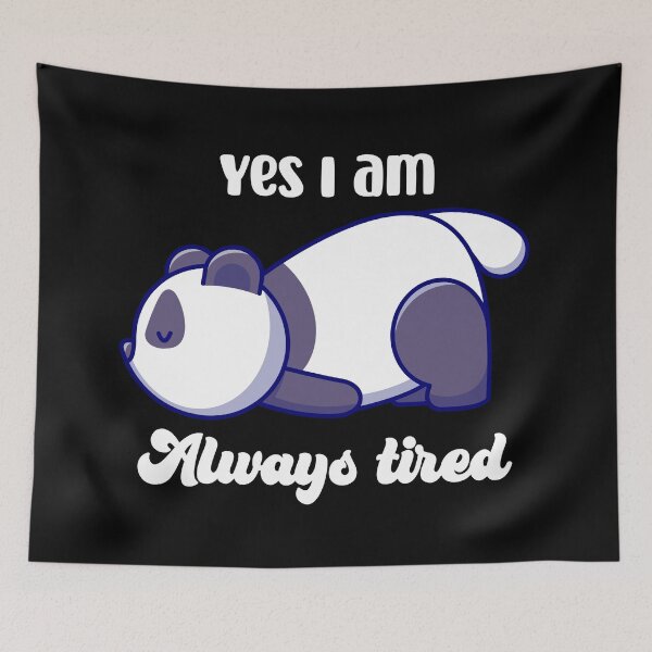 Item preview, Always Tired Panda - Cute, Kawaii, Napping, Sleepy designed and sold by therocketman.