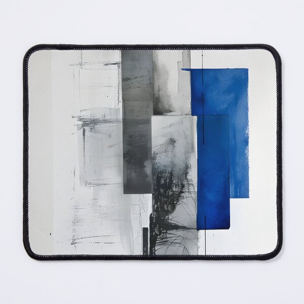 Item preview, Cerulean Whisper in Grayscale designed and sold by GodoAbstractArt.