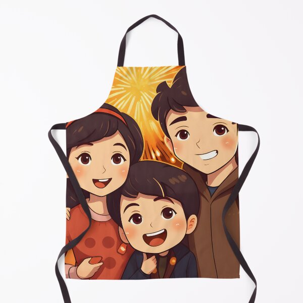 Item preview, Siblings Celebrating With Fireworks designed and sold by VivaIconicPrint.