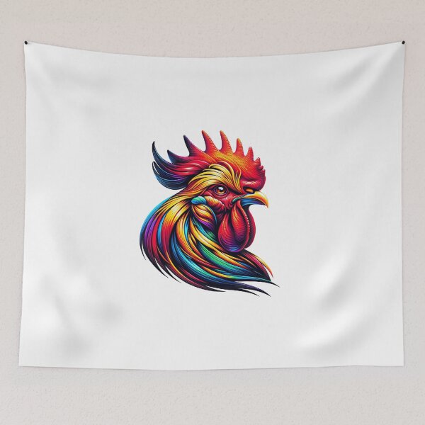 Item preview, Colorful Rooster Portrait designed and sold by FunArt4Everyone.