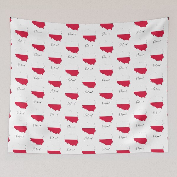 Item preview, Poland Country Map and Flag Warsaw Europe designed and sold by dk-design85.