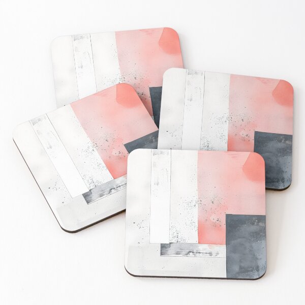 Item preview, Coral Whisper on Pastel Grayscale designed and sold by GodoAbstractArt.