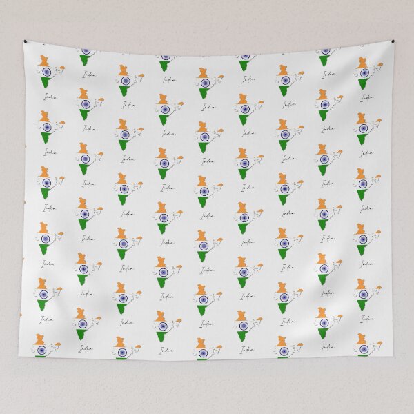 Item preview, India Country Map and Flag Asia New Delhi designed and sold by dk-design85.