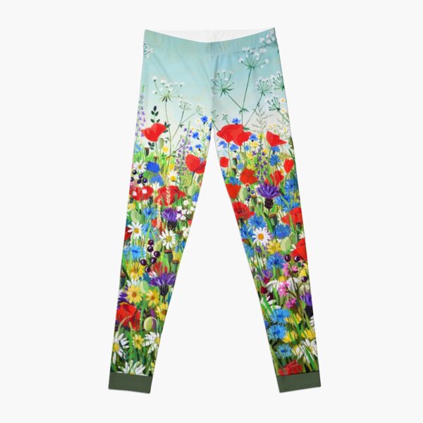 Girls Floral Capri Leggings - Prairie Fields