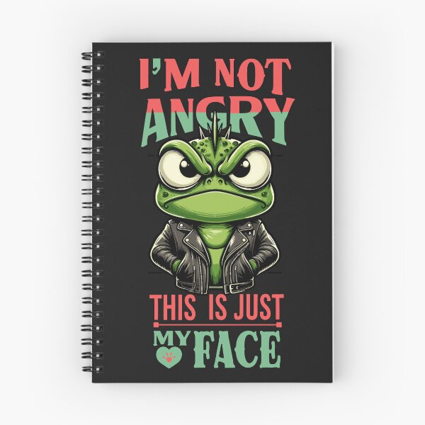 Item preview, Angry Frog - I'm Not Angry This Is Just My Face designed and sold by JessArty ⭐⭐⭐⭐⭐.