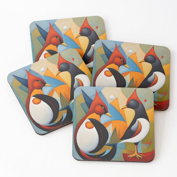 Item preview, Geometric Aviary: A Dance of Shapes designed and sold by AJSRPrints.