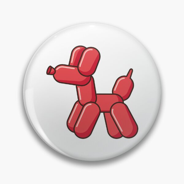 Item preview, Playful Pup: Whimsical Illustration Crafted from Red Balloons designed and sold by OpsDesing.