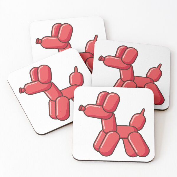 Item preview, Playful Pup: Whimsical Illustration Crafted from Red Balloons designed and sold by OpsDesing.
