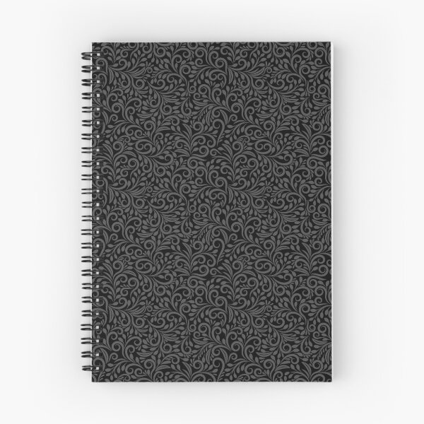 Item preview, Black floral pattern designed and sold by LuckyCreative.