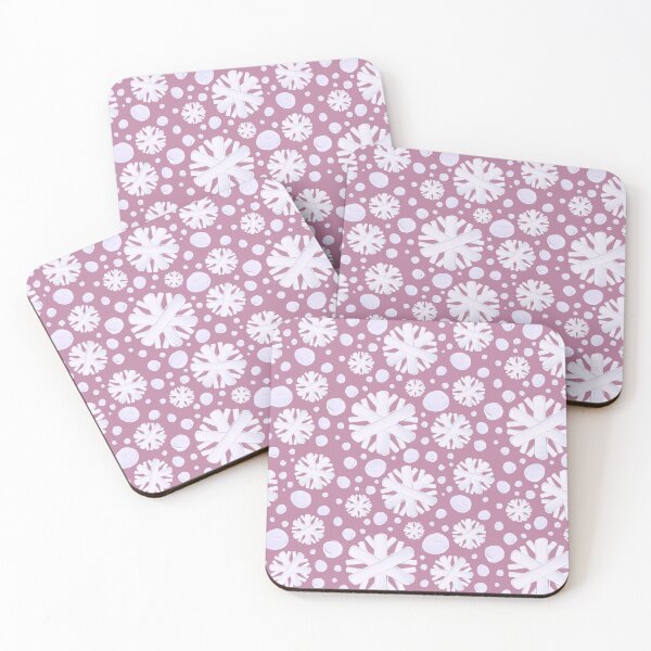 Item preview, Cute Painted Snowflakes, Pink designed and sold by serafineaandd.