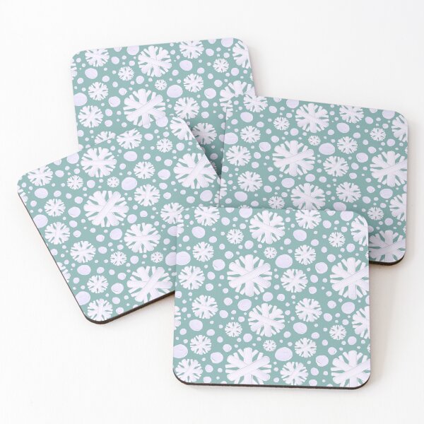 Item preview, Cute Painted Snowflakes, Teal designed and sold by serafineaandd.