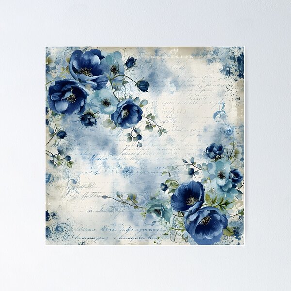 Artikelvorschau, Junk Journal Prints – Victorian Blue Garden 6 entworfen und verkauft von the-Nerdlings.