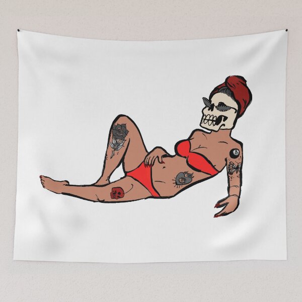 Item preview, maraschino babe (red bikini) designed and sold by maraschino  skull.