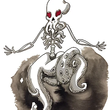 Artwork thumbnail, Skeleton Octopus by Rutabaga-Bug