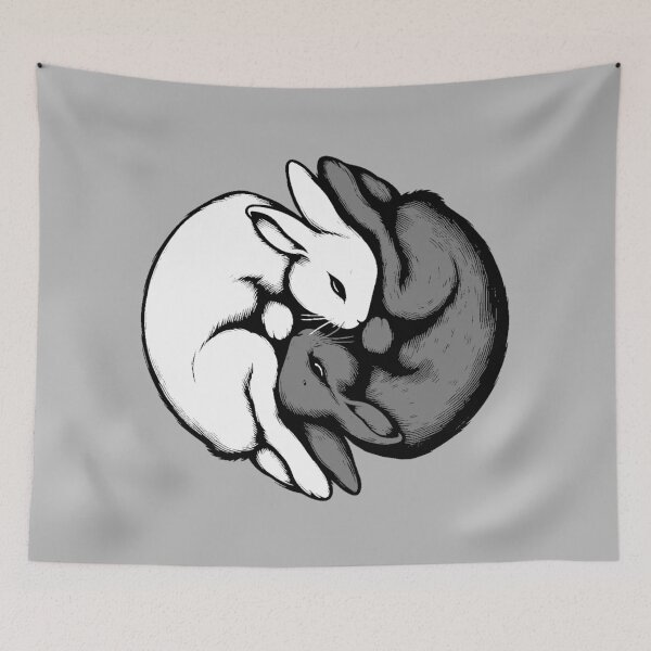 Item preview, Copy of Zodiac sign Taurus in the form of a bunny in a red cape yin yang designed and sold by PsychoBunnyShop.
