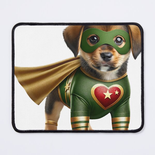 Item preview, Superhero Puppy Dog Green Adventure Art designed and sold by FunArt4Everyone.