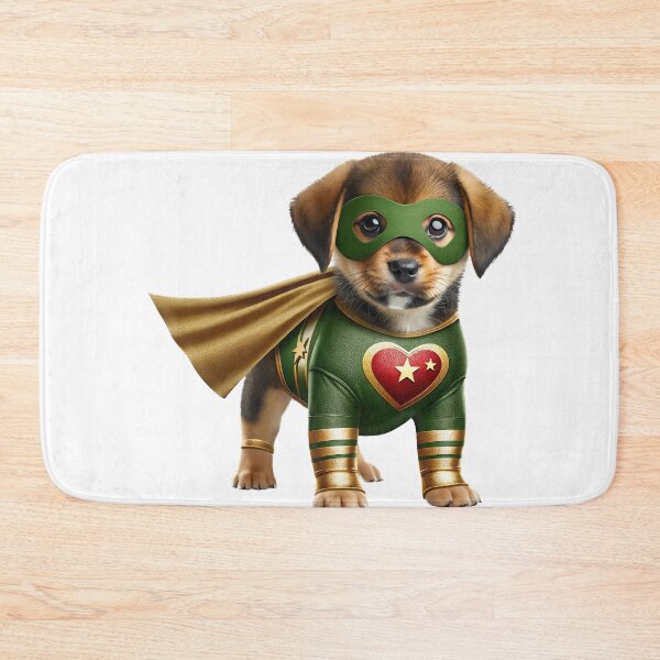 Item preview, Superhero Puppy Dog Green Adventure Art designed and sold by FunArt4Everyone.