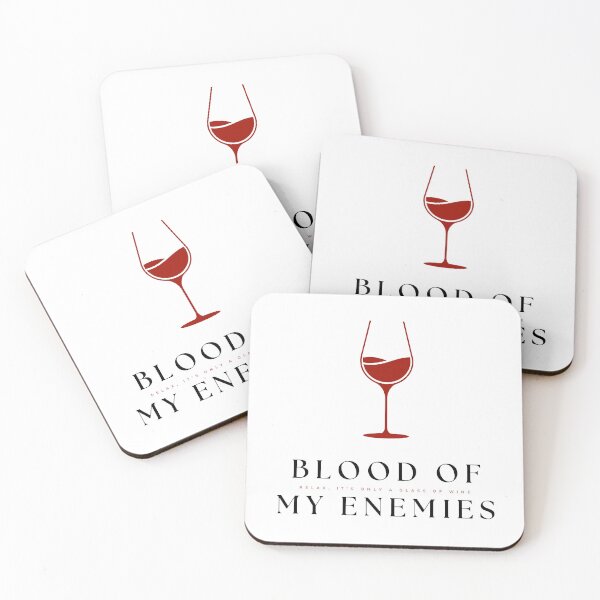 Item preview, Blood of my enemies. Relax, it's just a glass of wine. designed and sold by UnCoverDesign.