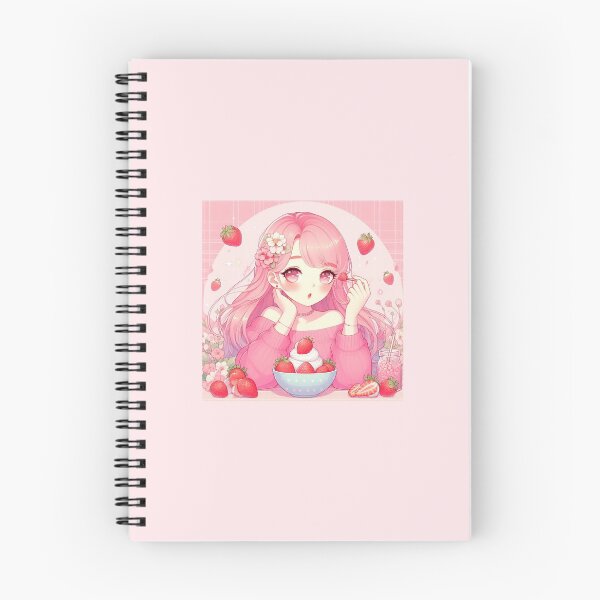 Item preview, pink strawberry girl designed and sold by Pinkclouds03.