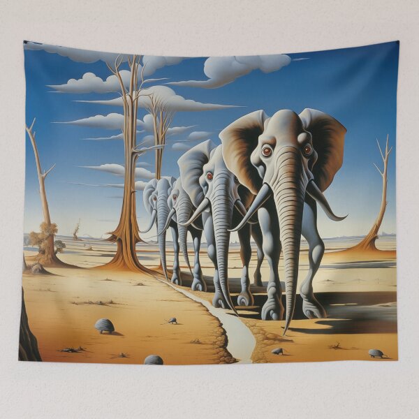 Item preview, Metaphysical Pachyderm Ballet: Abstract Elegance designed and sold by Mullet Monkey.