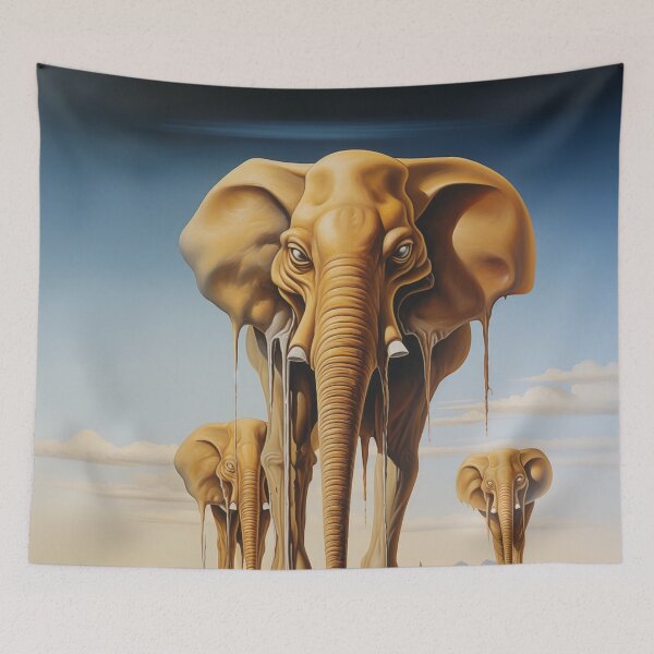 Item preview, Elephantine Whimsy: Surreal Tusks in Flight designed and sold by Mullet Monkey.